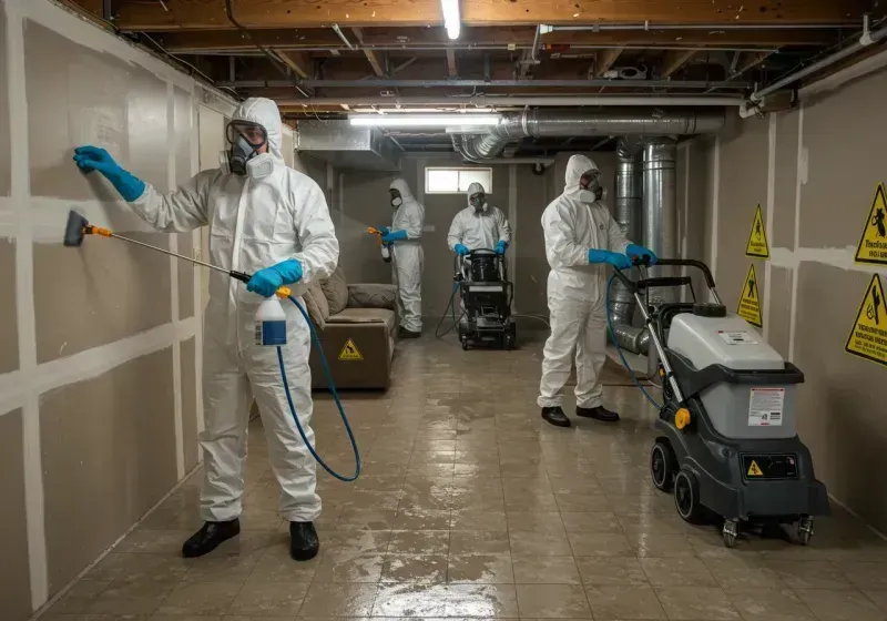 Basement Moisture Removal and Structural Drying process in Reisterstown, MD